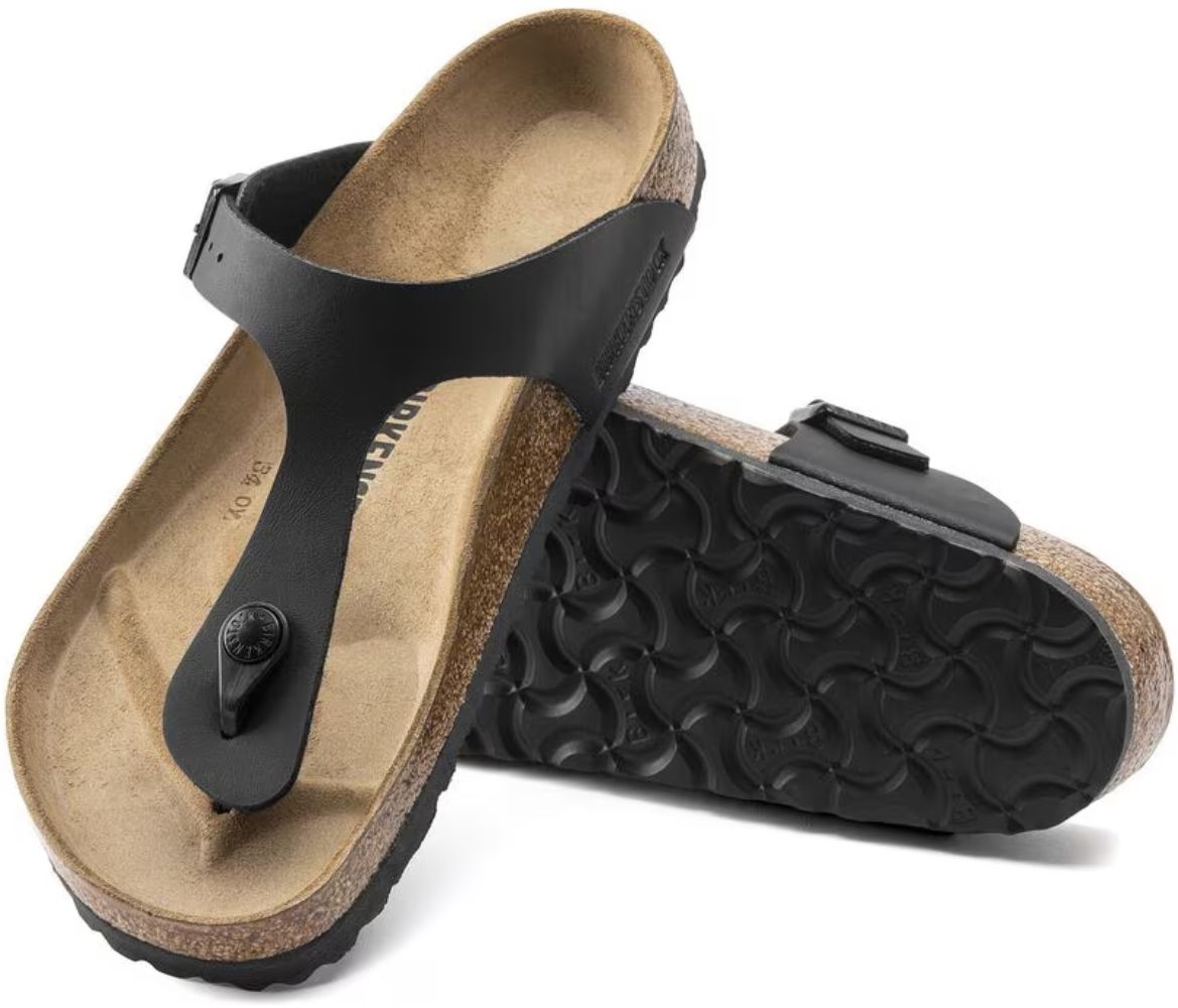 Birkenstock Gizeh Birko-Flor Regular Fit Unisex Sandals - 5 - Black by Birkenstock - Image 6