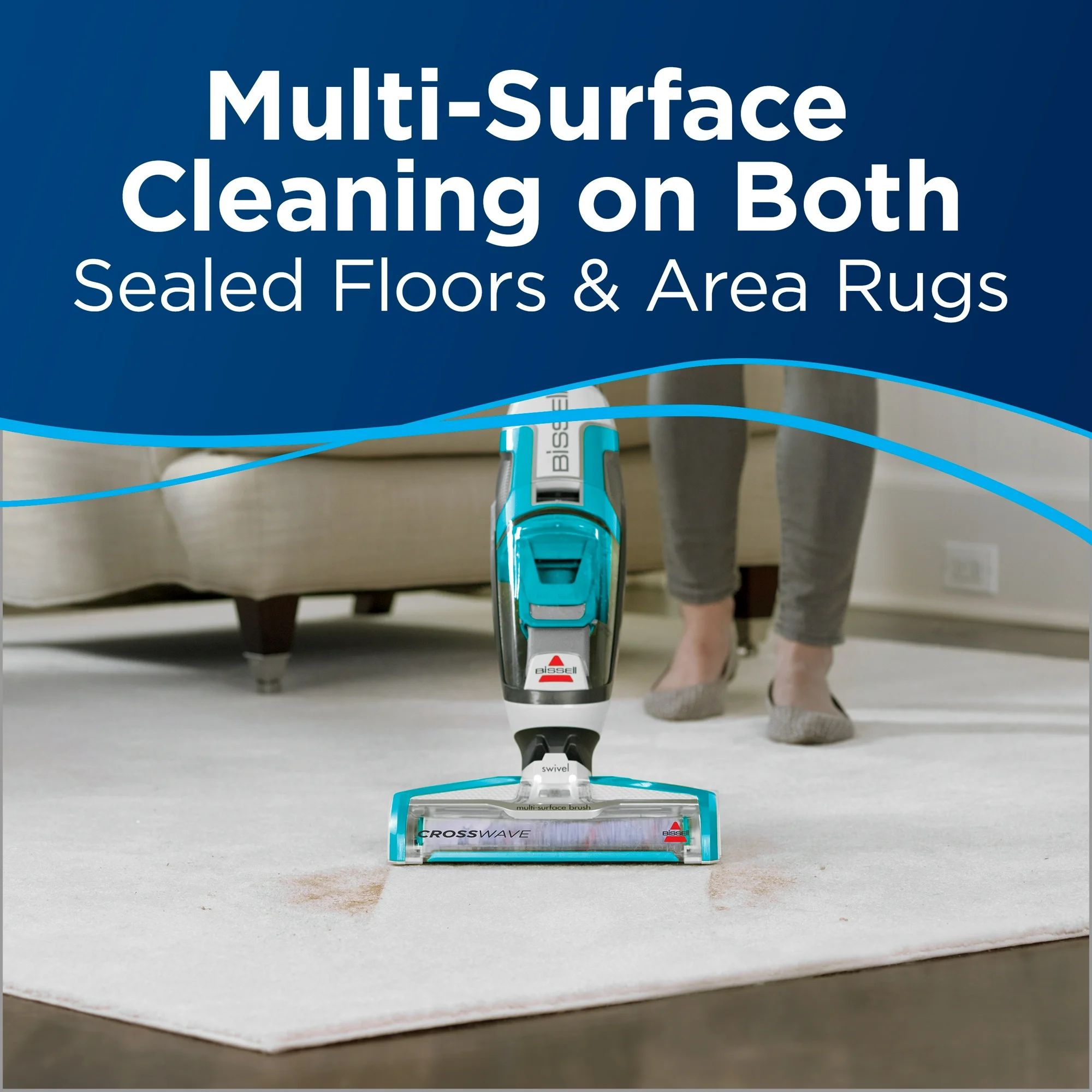 Bissell 2211W CrossWave All-in-One Multi-Surface Wet Dry Vacuum - Blue by Bissell - Refurbished - Very Good condition - Image 3