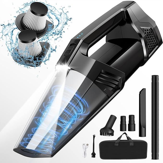 Blestan Handheld Vacuum Cordless Car Vacuum LED Light 9000PA - Black by Blestan - Refurbished - Very Good condition - US$35.25