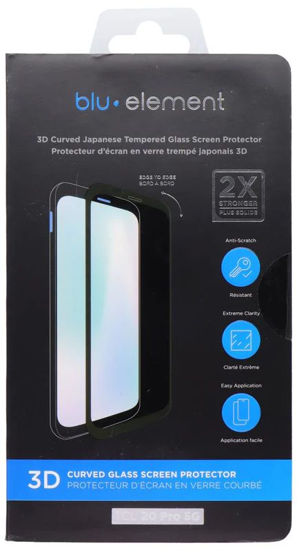 Blu Element 3D Curved Glass Screen Protector for TCL 20 Pro 5G - Clear by Blu Element - Image 2