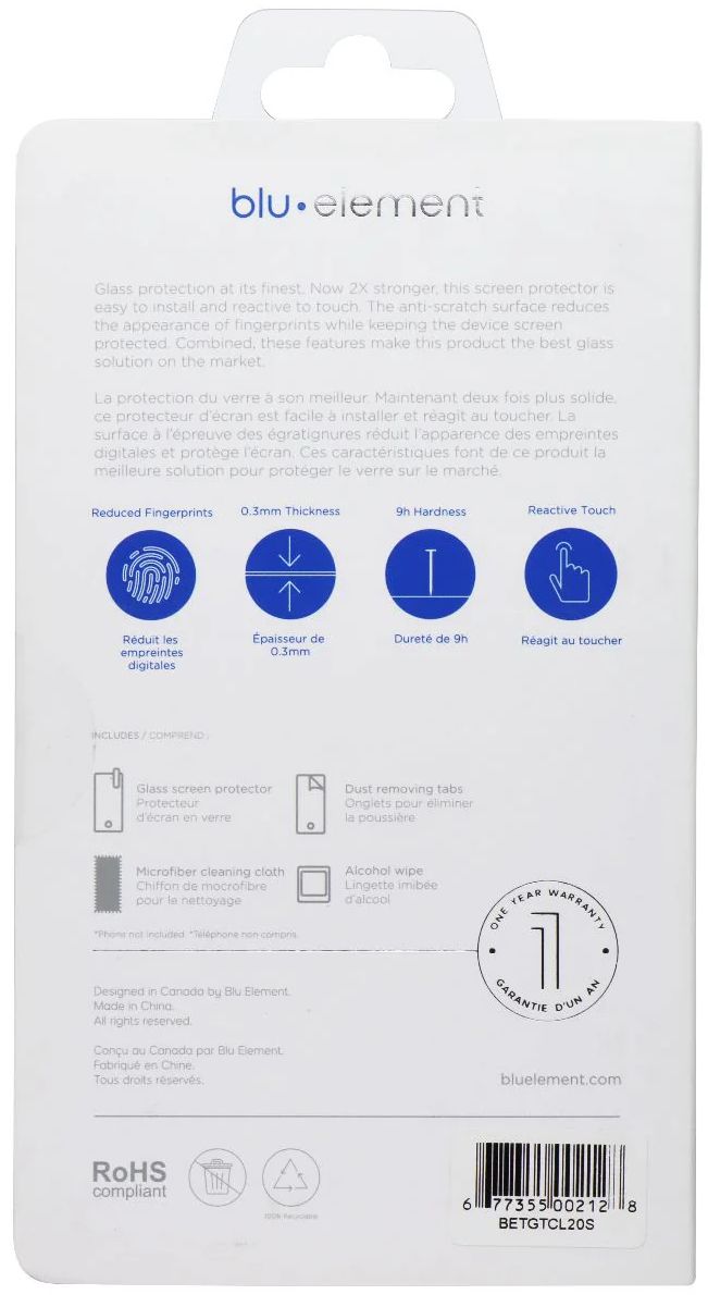 Blu Element Tempered Glass Screen Protector for TCL 20S - Clear by Blu Element - Image 2