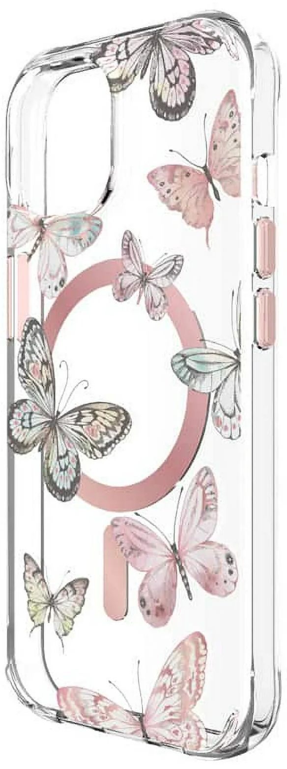 Body Glove Karma Phone Case with MagSafe for iPhone 15 Plus - Pink Butterflies by Body Glove - Image 2