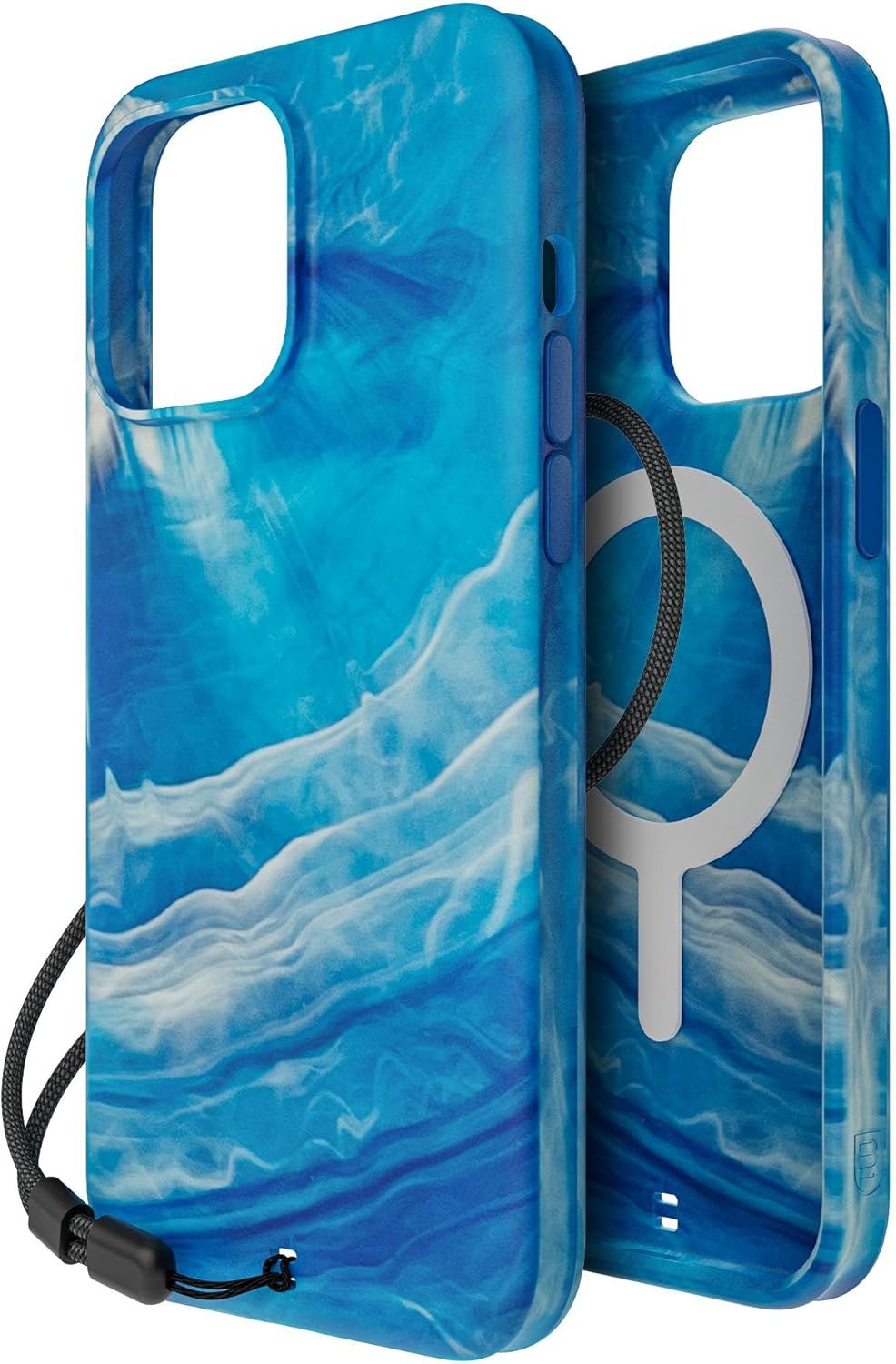 BodyGuardz Carve Marble with MagSafe Phone Case for iPhone 15 Pro Max - Blue by BodyGuardz - Refurbished - Brand New condition - US$33.98