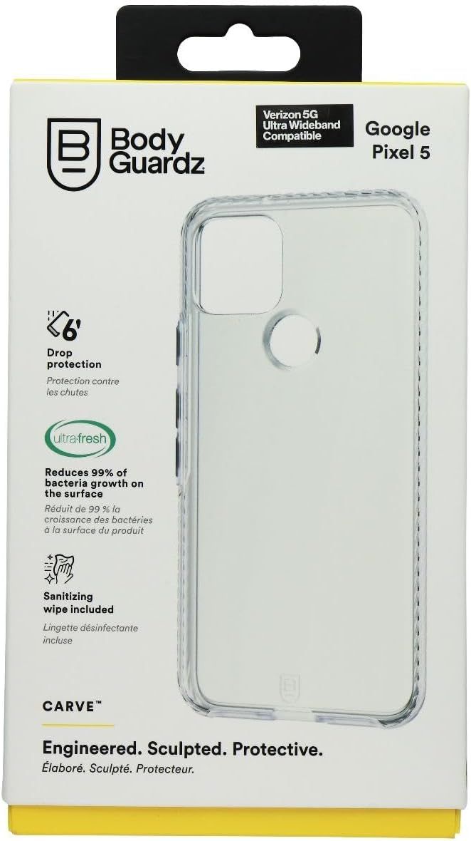 BodyGuardz Carve Series Phone Case for Google Pixel 5 - Clear by BodyGuardz - Refurbished - Brand New condition - Image 3