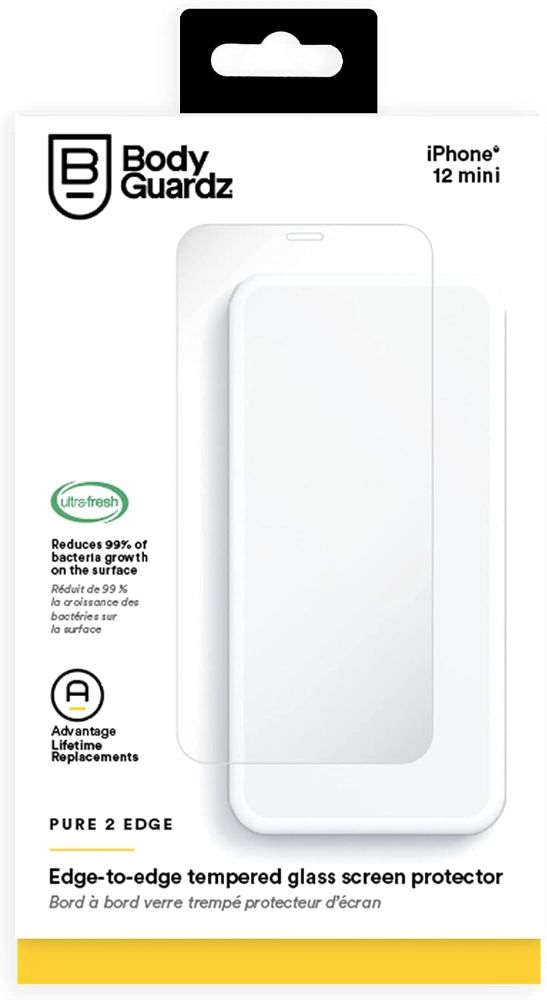 BodyGuardz Pure 2 Edge Screen Protector for iPhone 12 Mini - Clear by BodyGuardz - Refurbished - Brand New condition - Image 10