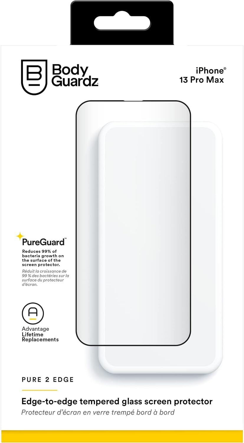 BodyGuardz Pure 2 Edge Screen Protector for iPhone 13 Pro - Clear by BodyGuardz - Refurbished - Brand New condition - Image 6