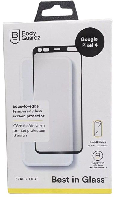 BodyGuardz Pure 2 Edge Tempered Glass Screen Protector for Google Pixel 4 - Clear by BodyGuardz - Refurbished - Brand New condition - Image 2