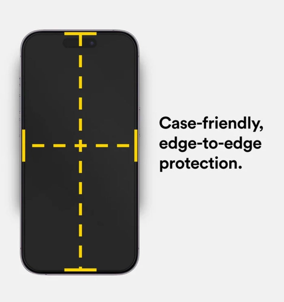 BodyGuardz Pure 3 Antimicrobial Tempered Glass Screen Protector for iPhone 14 Pro - Clear by BodyGuardz - Refurbished - Brand New condition - Image 5