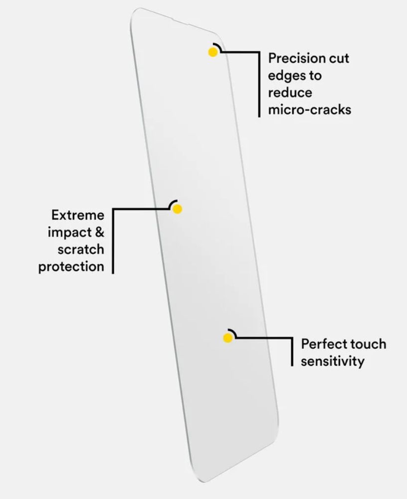 BodyGuardz Pure 3 Antimicrobial Tempered Glass Screen Protector for iPhone 14 Pro - Clear by BodyGuardz - Refurbished - Brand New condition - Image 6