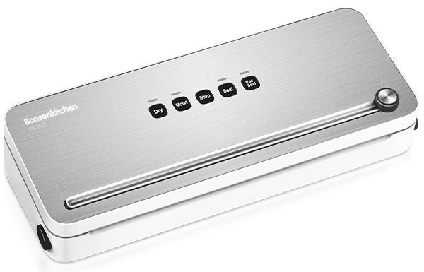 Bonsenkitchen Food Vacuum Sealer Machine VS3802 - Stainless Steel/White by Bonsenkitchen - Refurbished - Very Good condition - US$57.19