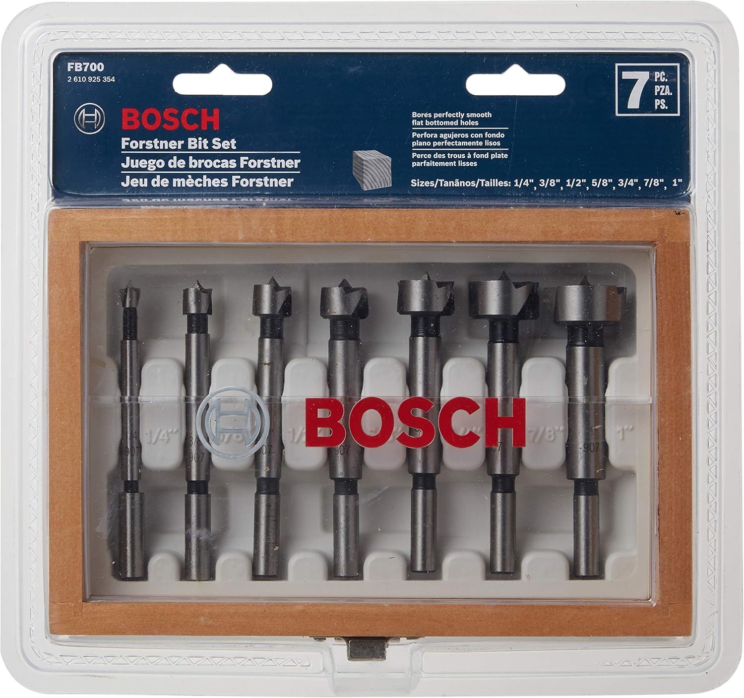 Bosch 7-Piece Wood Forstner Bit Set FB700 - Stainless Steel by Bosch - Image 2