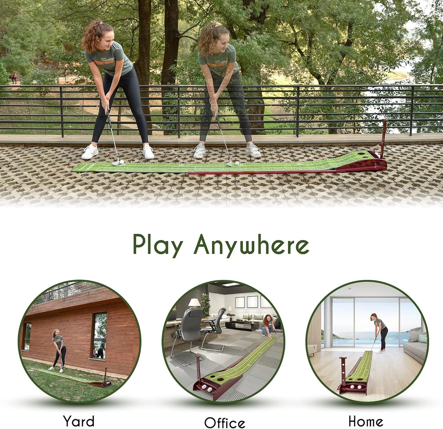 Britenway Golf Putting Indoor & Outdoor Green Mat - Green by Britenway - Refurbished - Very Good condition - Image 2