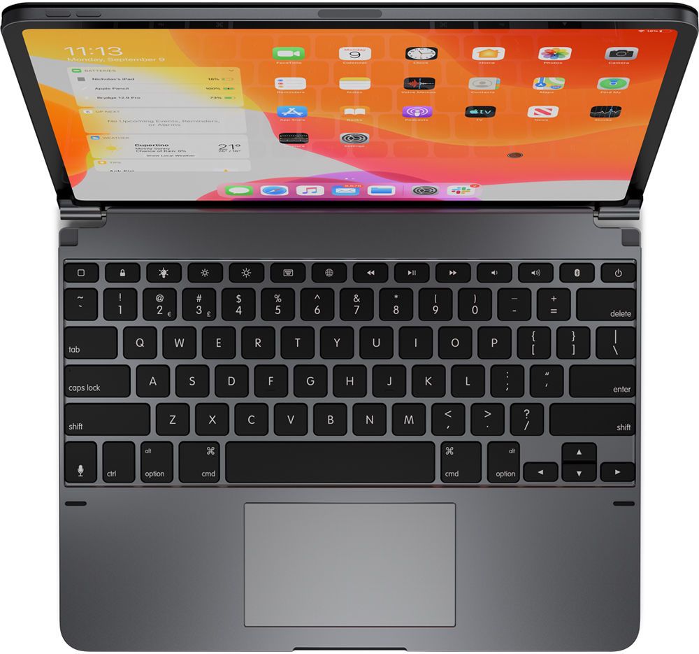 Brydge 12.9 Pro+ Wireless Keyboard with Trackpad for iPad Pro 12.9-inch 3 | 4 - Space Gray by Brydge - Image 3