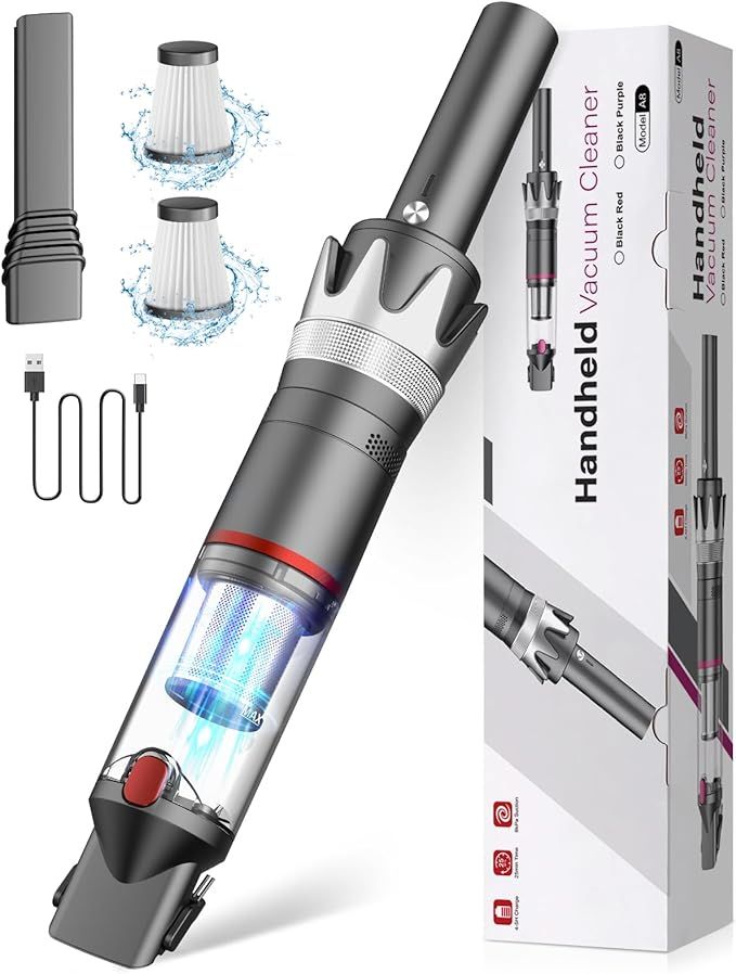 BSRCO 8K Pa Powerful Portable Handheld Vacuum for Car - Red by BSRCO - Refurbished - Very Good condition - US$34.49