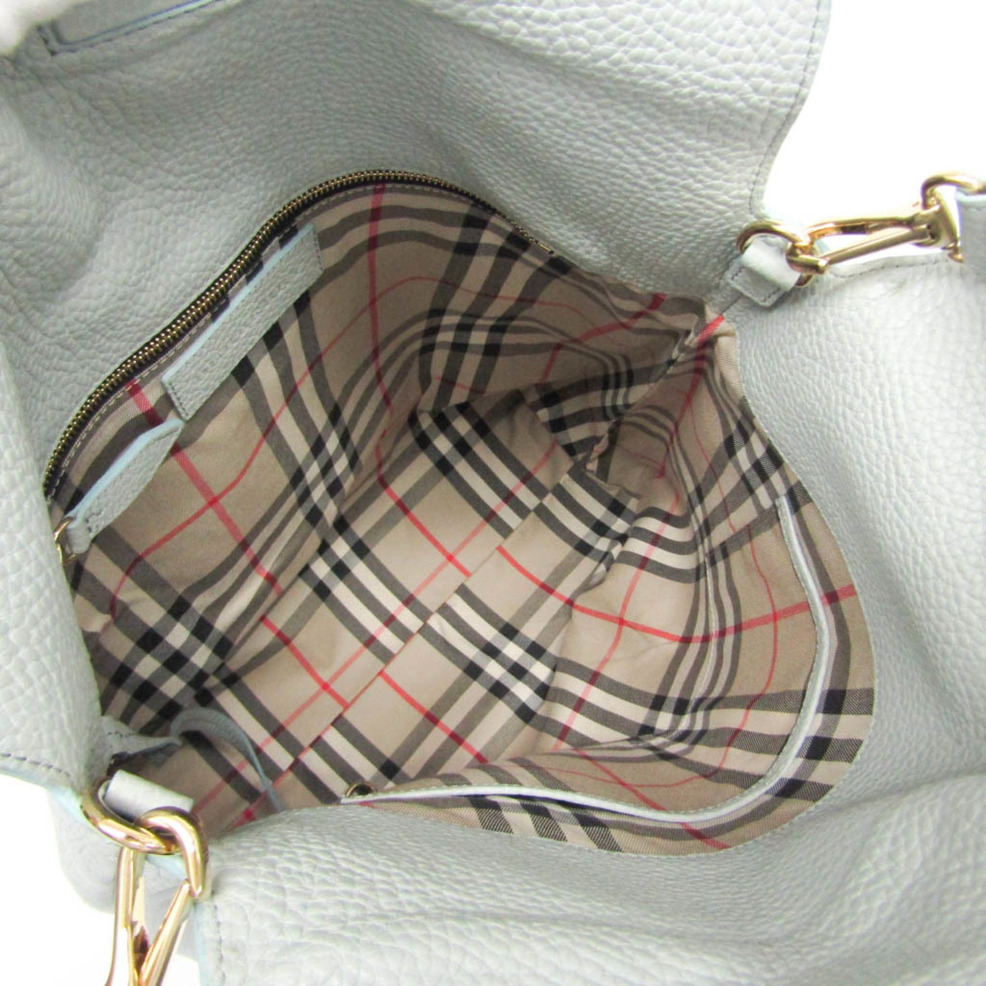 Refurbished Burberry Leather Hobo Shoulder Bag | Reebelo US