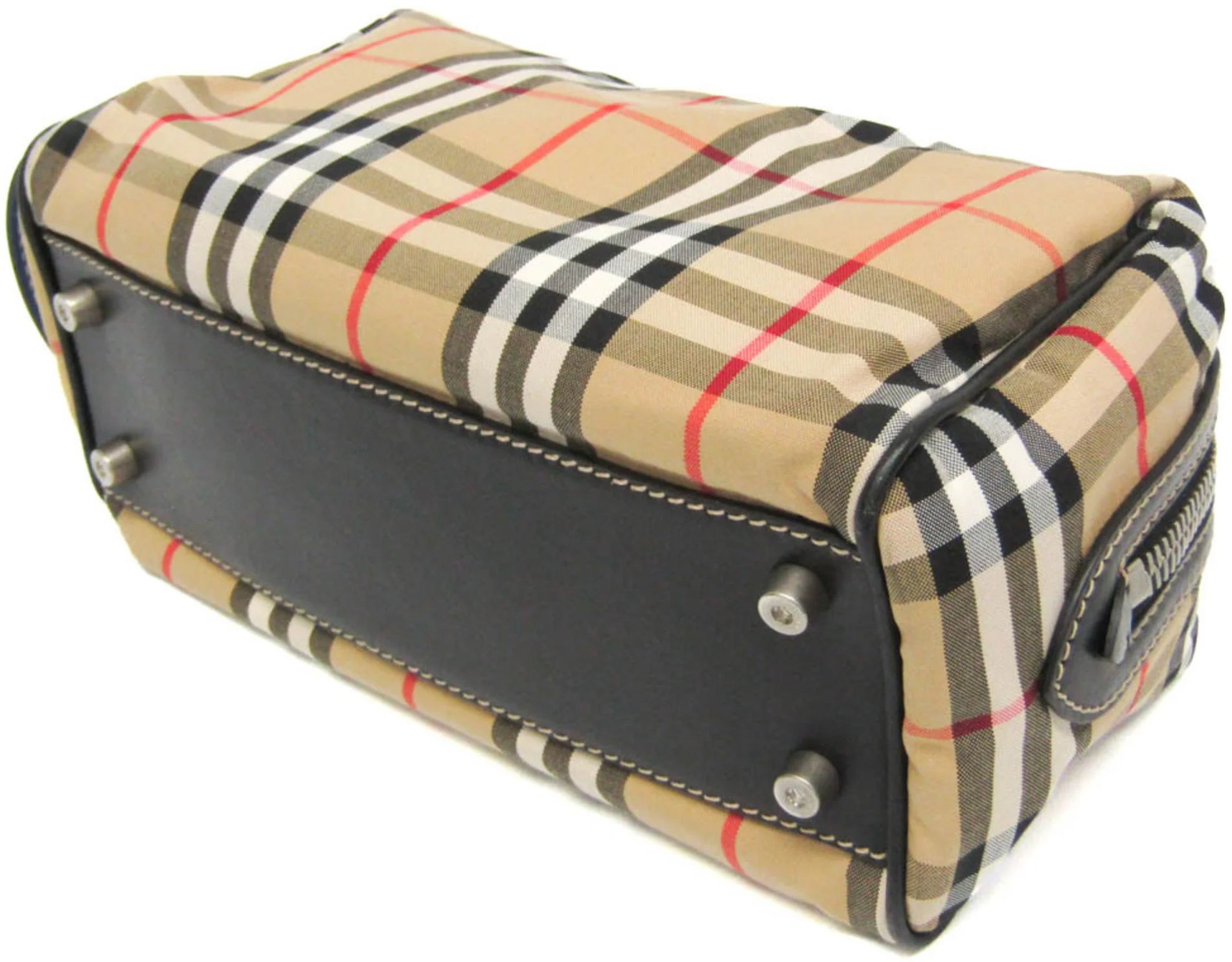 Burberry Leather Nylon Canvas Clutch Bag Pouch - Nylon - Beige by Burberry - Image 2