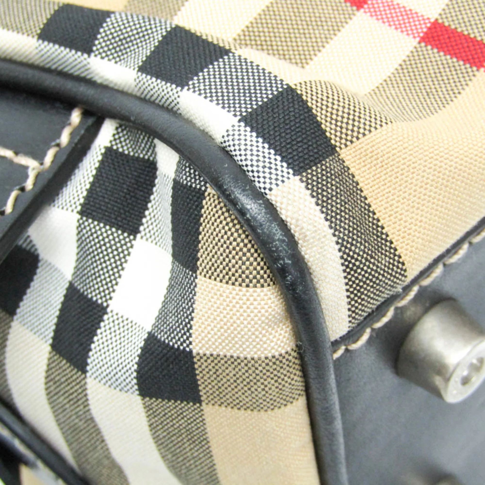 Burberry Leather Nylon Canvas Clutch Bag Pouch - Nylon - Beige by Burberry - Image 4