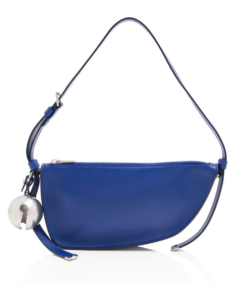 Burberry Leather Shield Mini Shoulder Bag - Leather - Blue by Burberry - Refurbished - Very Good condition - US$556.99