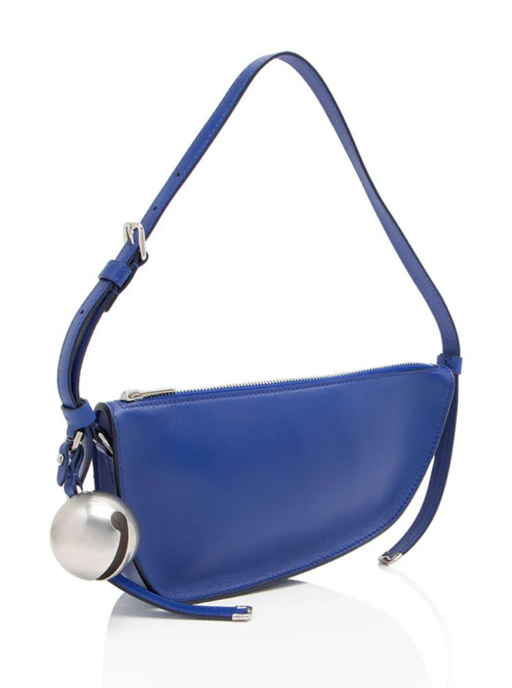 Burberry Leather Shield Mini Shoulder Bag - Leather - Blue by Burberry - Image 2