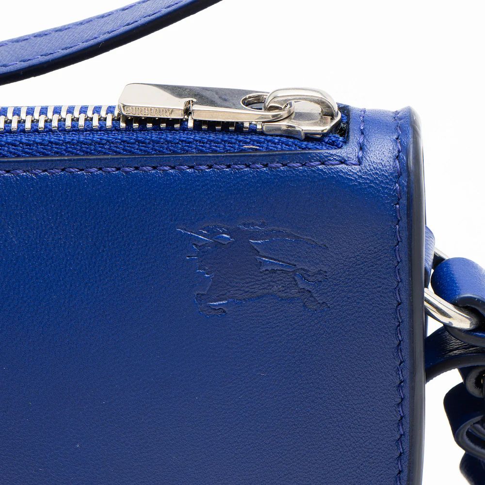 Burberry Leather Shield Mini Shoulder Bag - Leather - Blue by Burberry - Image 10