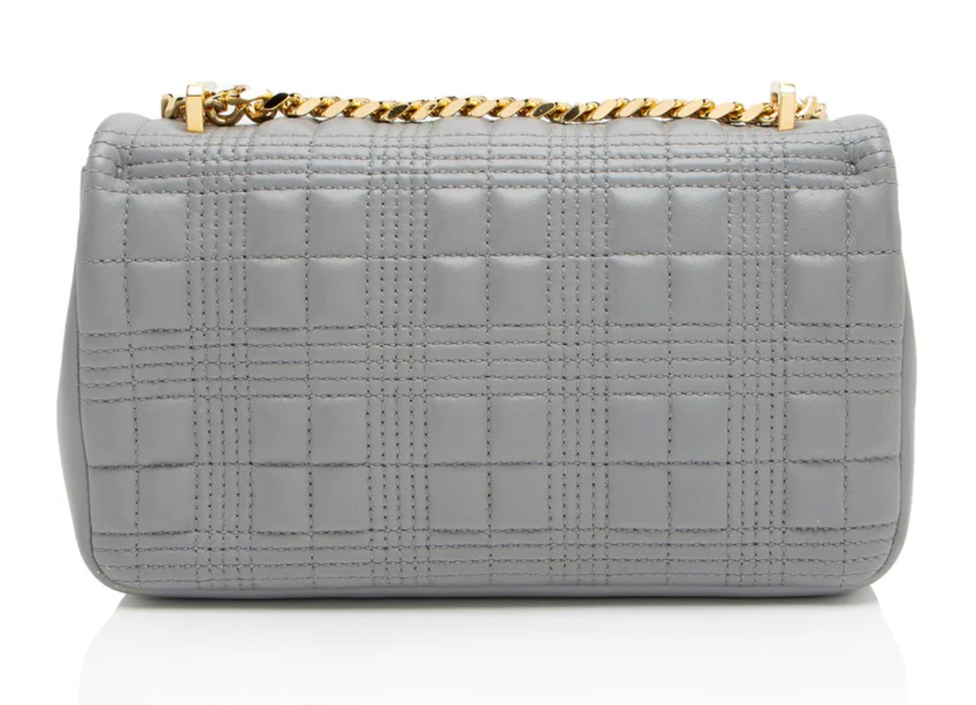 Burberry Quilted Lambskin TB Lola Chain Small Crossbody - Lambskin - Grey by Burberry - Image 3