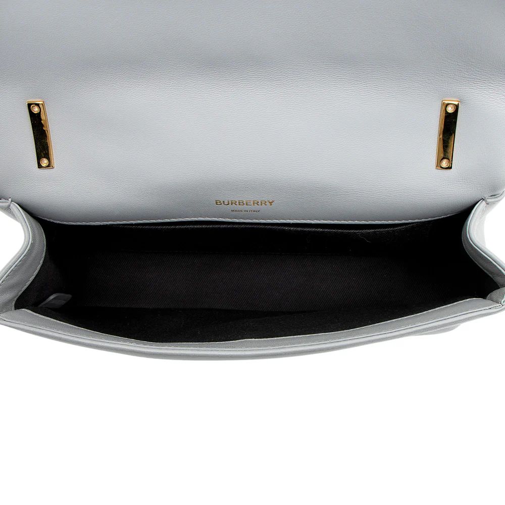 Burberry Quilted Lambskin TB Lola Chain Small Crossbody - Lambskin - Grey by Burberry - Image 7