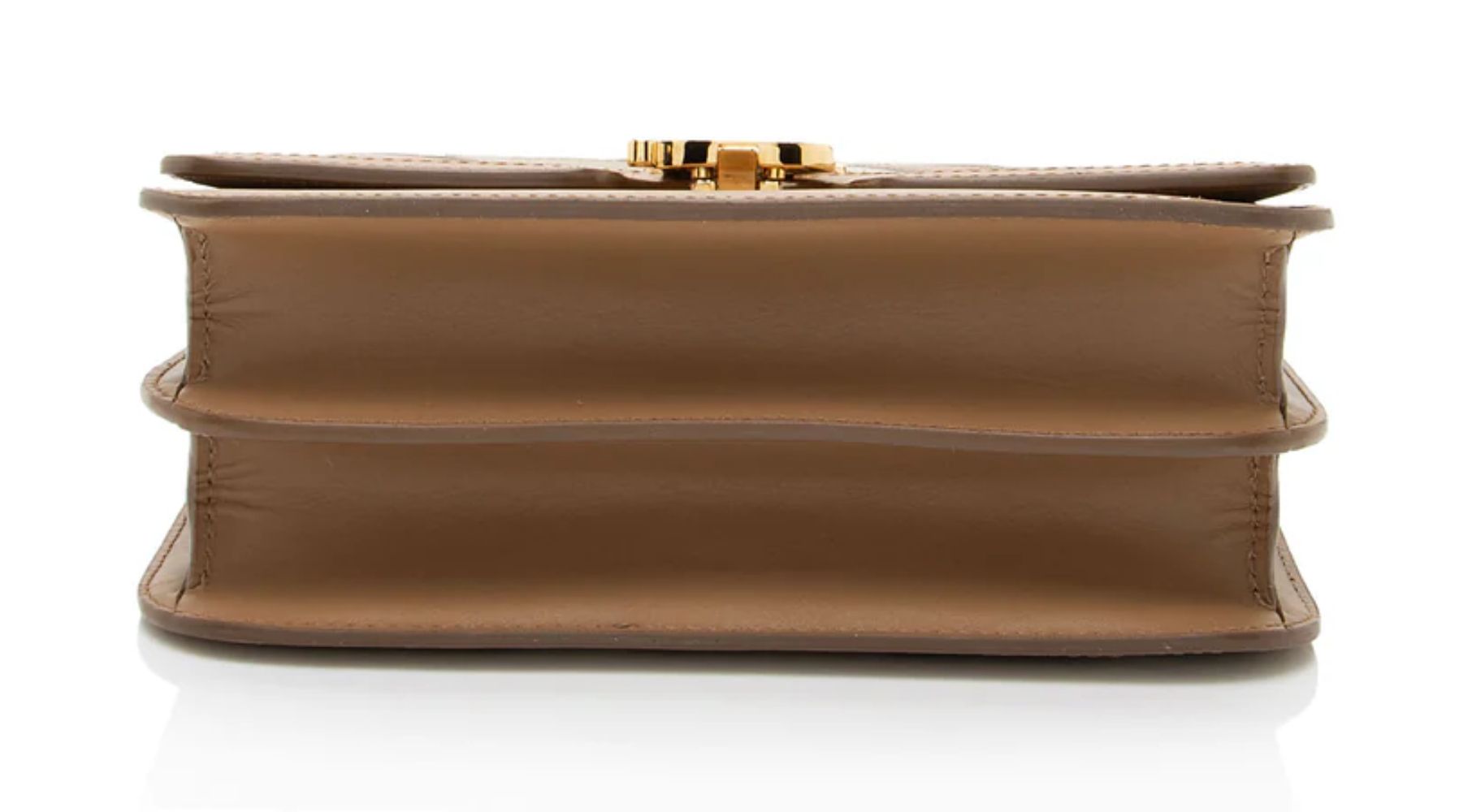 Burberry TB Monogram Leather TB Small Flap Bag - Leather - Brown by Burberry - Image 4