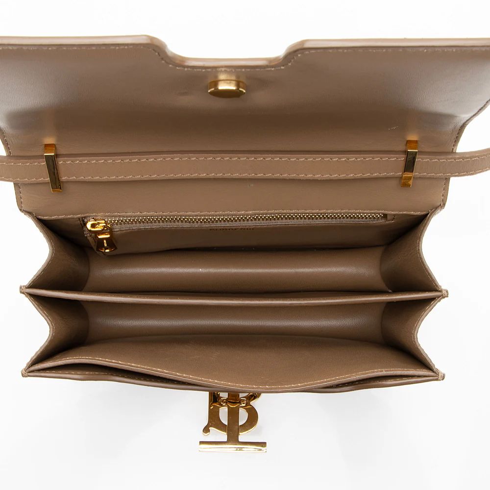 Burberry TB Monogram Leather TB Small Flap Bag - Leather - Brown by Burberry - Image 7
