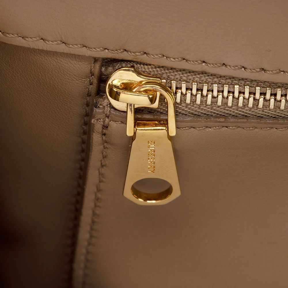 Burberry TB Monogram Leather TB Small Flap Bag - Leather - Brown by Burberry - Image 10