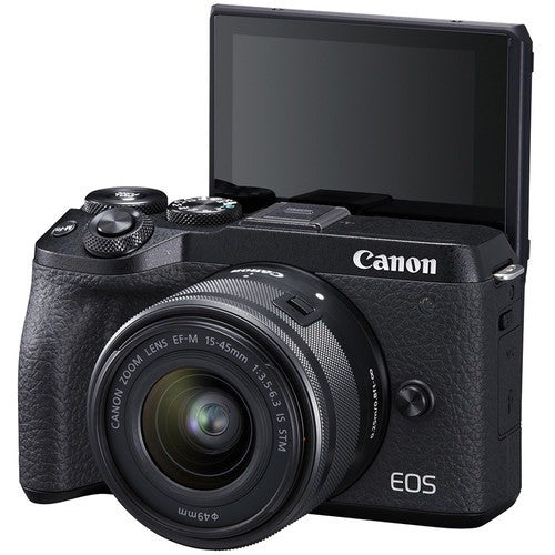 Canon EOS M6 Mark II DSLR Camera Kit 15-45mm Lens - Black by Canon - Image 2