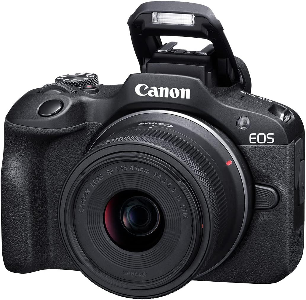 Canon EOS R100 Mirrorless Camera with RF-S18-45mm F4.5-6.3 IS STM & RF-S55-210mm F5-7.1 IS STM Lens Kit - Black by Canon - Refurbished - Like New condition - Image 2