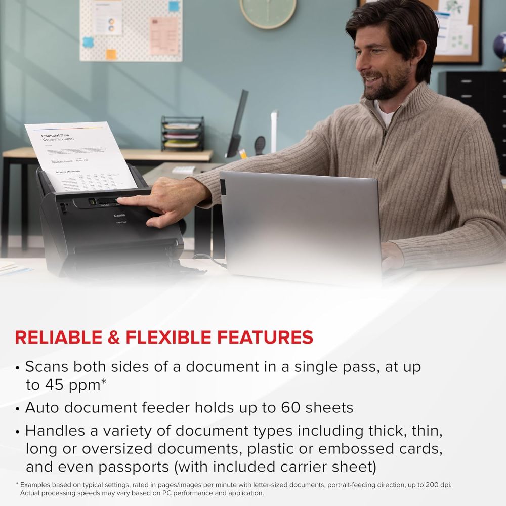 Canon ImageFORMULA DR-C240 Colour Document Scanner - Black by Canon - Image 7