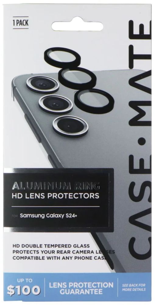 Case-Mate Aluminum Ring HD Lens Protectors for Samsung Galaxy S24+ - Transparent/Black - Brand New by Case-Mate - Image 7