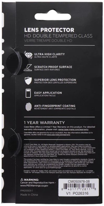 Case-Mate Double Tempered Glass Lens Protector for Google Pixel Fold - Clear by Case-Mate - Image 2