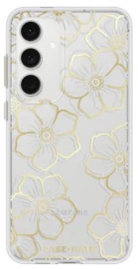 Case-Mate Floral Gems Phone Case for Samsung Galaxy S24 FE - Clear/Gold by Case-Mate - Refurbished - Brand New condition - US$20.48