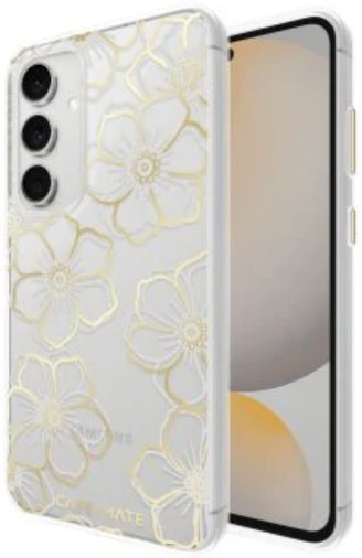 Case-Mate Floral Gems Phone Case for Samsung Galaxy S24 FE - Clear/Gold by Case-Mate - Refurbished - Brand New condition - Image 2