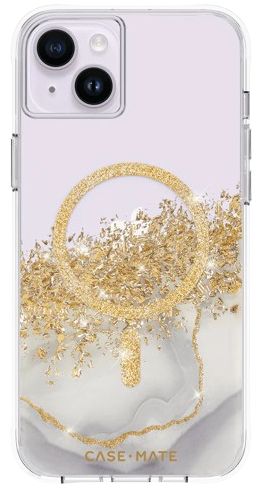 Case-Mate Karat Marble Phone Case with MagSafe for iPhone 14 Plus - Clear/Gold by Case-Mate - Refurbished - Good condition - US$20.98