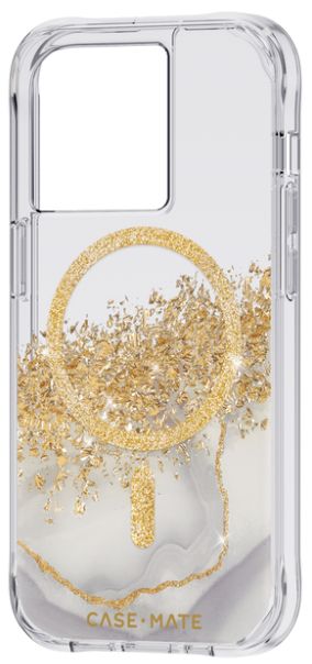 Case-Mate Karat Marble Phone Case with Magsafe for iPhone 14 Pro - Clear/Gold by Case-Mate - Refurbished - Good condition - Image 4
