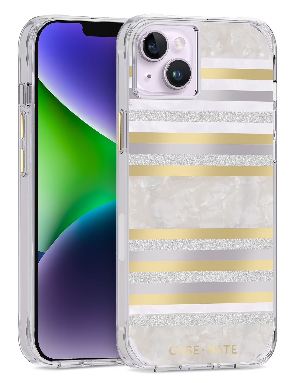 Case-Mate Phone Case with MagSafe for iPhone 14 Plus - Pearl Strips by Case-Mate - Refurbished - Brand New condition - US$10.43