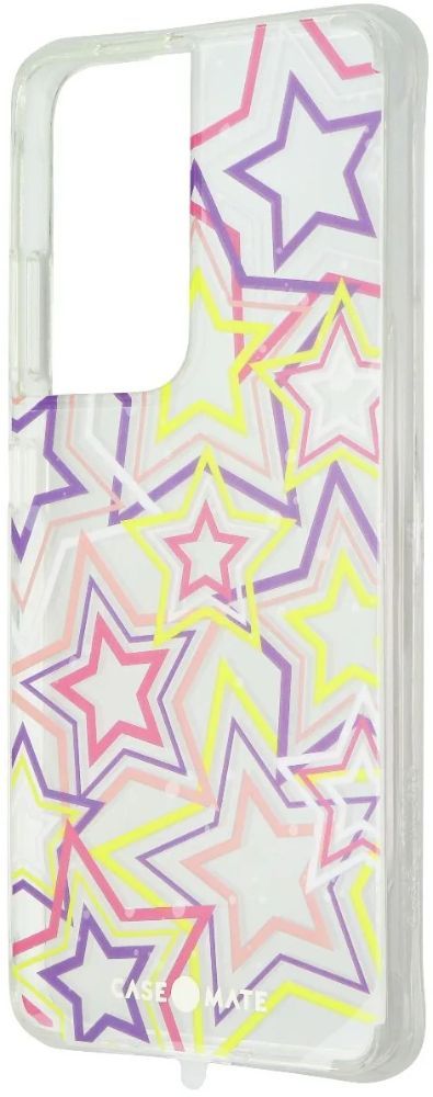 Case-Mate Prints Hardshell Phone Case for Galaxy S21 Ultra 5G - Neon Stars by Case-Mate - Refurbished - Brand New condition - US$8.78