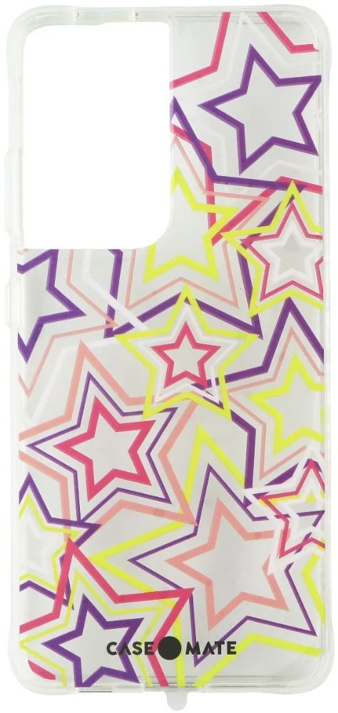 Case-Mate Prints Hardshell Phone Case for Galaxy S21 Ultra 5G - Neon Stars by Case-Mate - Image 2
