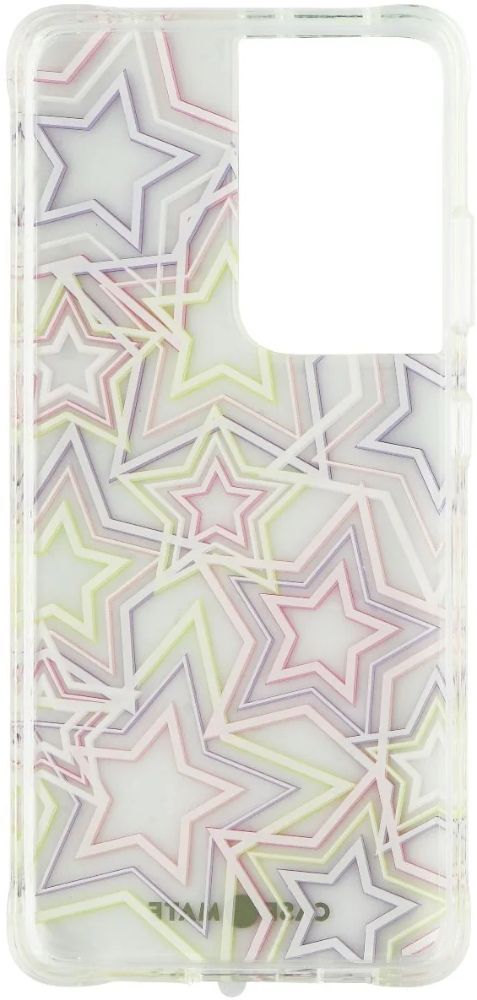 Case-Mate Prints Hardshell Phone Case for Galaxy S21 Ultra 5G - Neon Stars by Case-Mate - Image 3