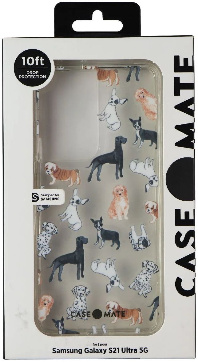 Case-Mate Prints Phone Case for Galaxy S21 Ultra 5G - Pup-arazzi by Case-Mate - Refurbished - Brand New condition - US$8.78