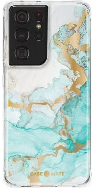 Case-Mate Prints Series Phone Case for Samsung Galaxy S21 Ultra 5G - Ocean Marble by Case-Mate - Refurbished - Brand New condition - US$8.78