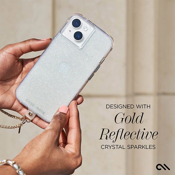 Case-Mate Sheer Crystal Phone Case for iPhone 15 - Gold by Case-Mate - Refurbished - Brand New condition - Image 2