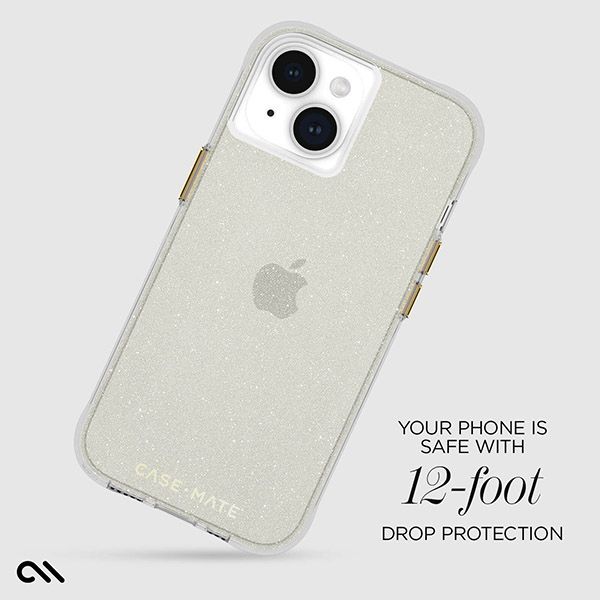 Case-Mate Sheer Crystal Phone Case for iPhone 15 - Gold by Case-Mate - Refurbished - Brand New condition - Image 3