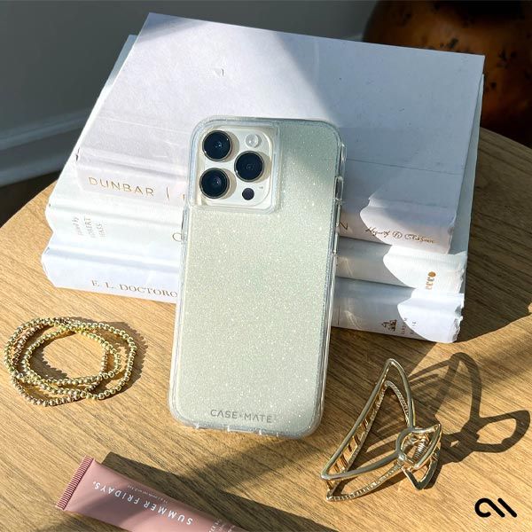 Case-Mate Sheer Crystal Phone Case for iPhone 15 Pro Max - Gold by Case-Mate - Image 3