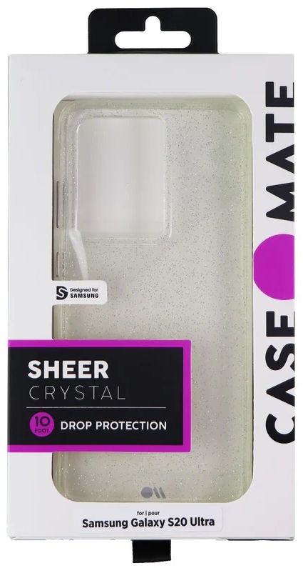 Case-Mate Sheer Crystal Phone Case for Samsung Galaxy S20 Ultra (5G) - Clear/Glitter by Case-Mate - Refurbished - Brand New condition - Image 4