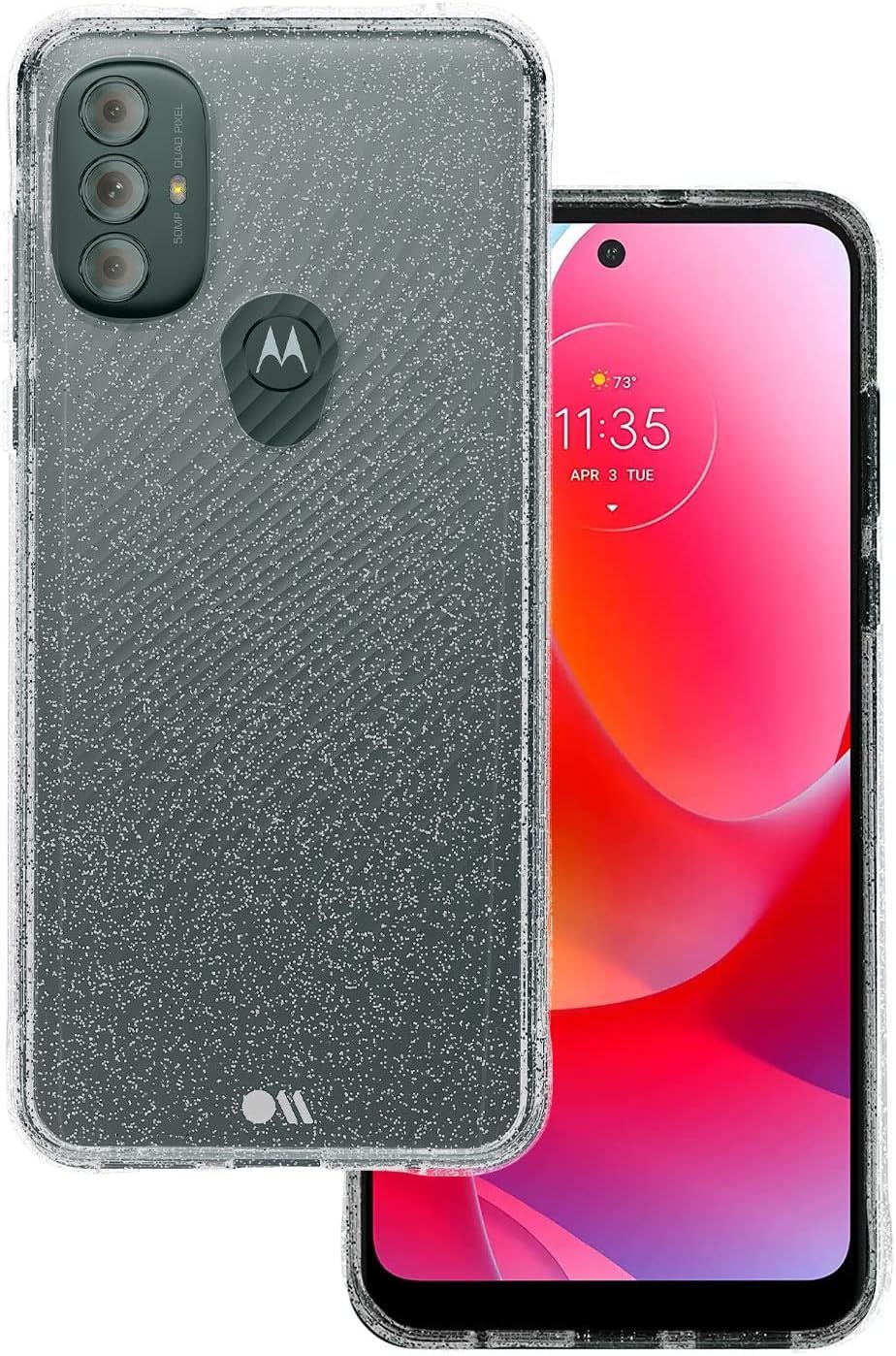Case-Mate Sheer Crystal Series Phone Case for Moto G Power (2022) - Clear/Glitter by Case-Mate - Refurbished - Brand New condition - Image 4