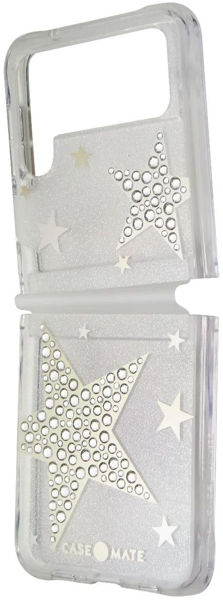 Case-Mate Sheer SuperStar Phone Case for Galaxy Z Flip3 5G - Clear/Silver/Gold by Case-Mate - Refurbished - Brand New condition - Image 3